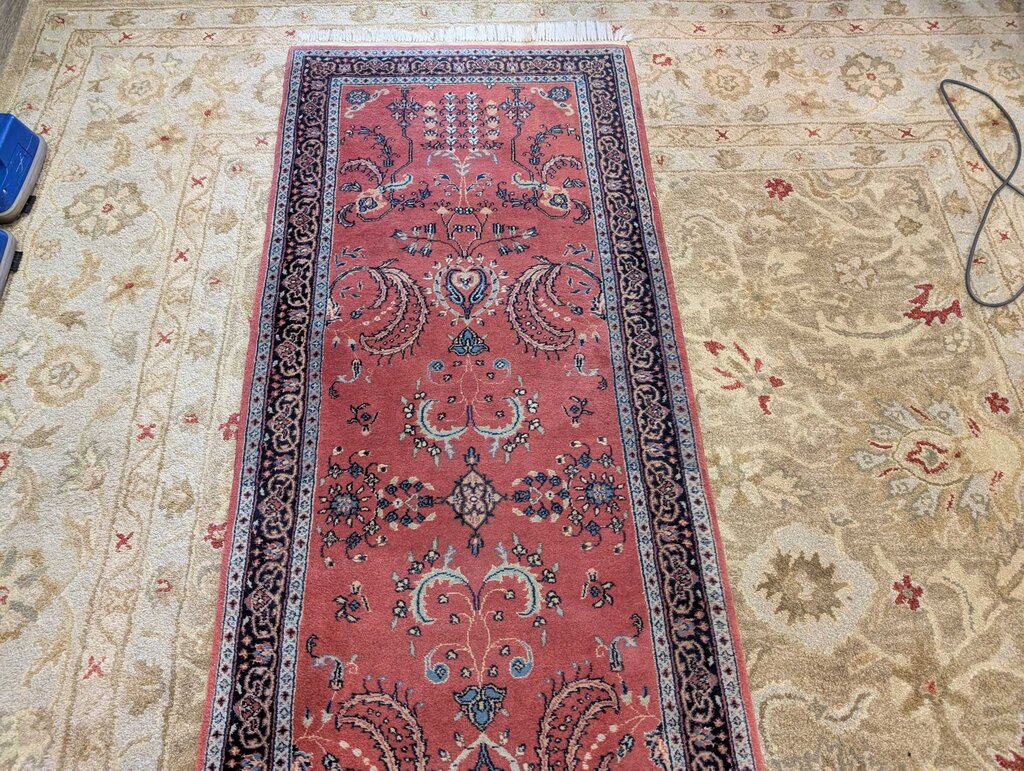 Hand Woven Wool Sarouk Persian Runner