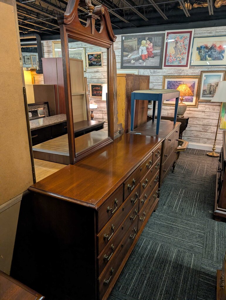 Mahogany Dresser With Mirror By Dixie