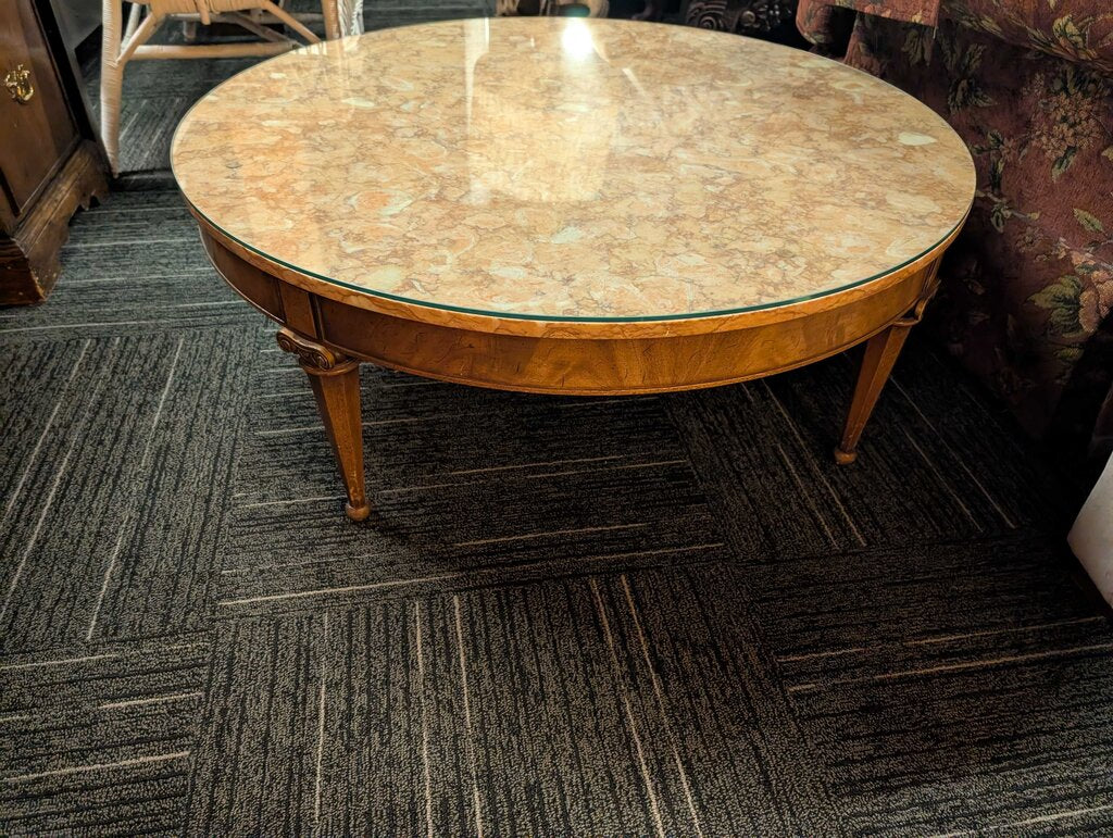 Vintage Marble Top Coffee Table
