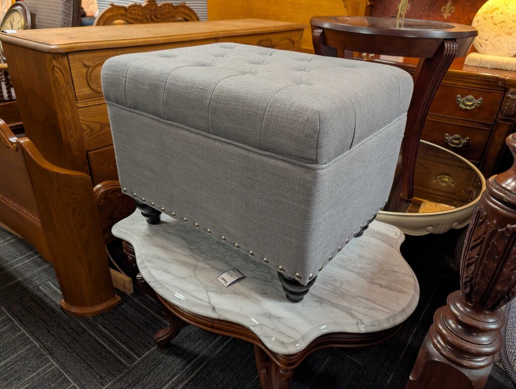 Grey Storage Ottoman
