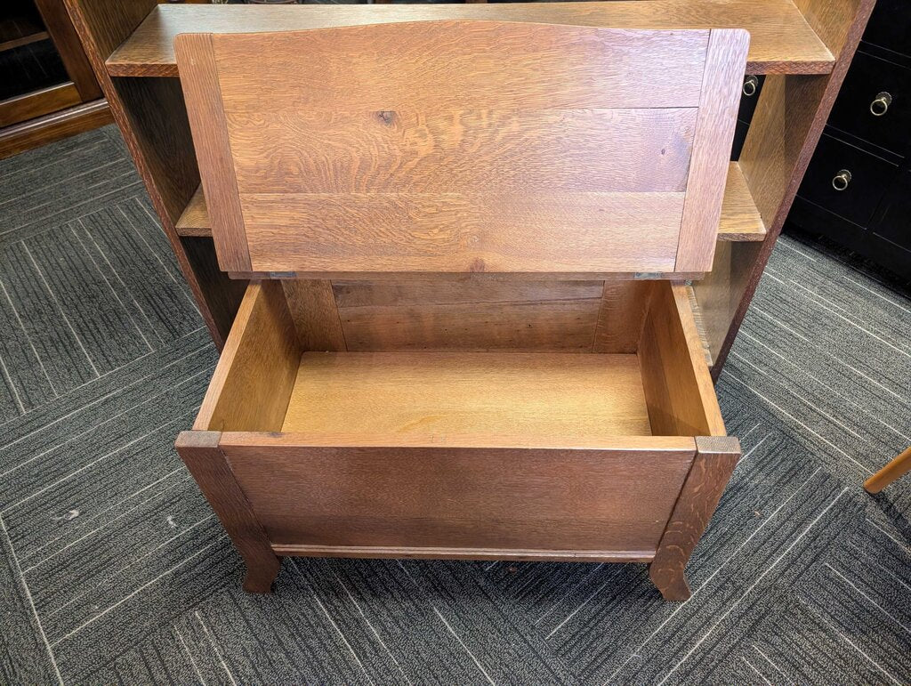 Mission Oak Storage Bench