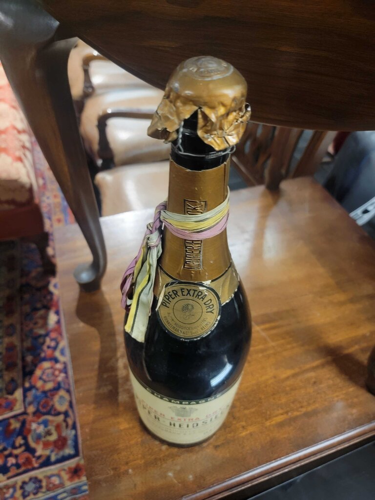 Large Vintage Champagne Bottle