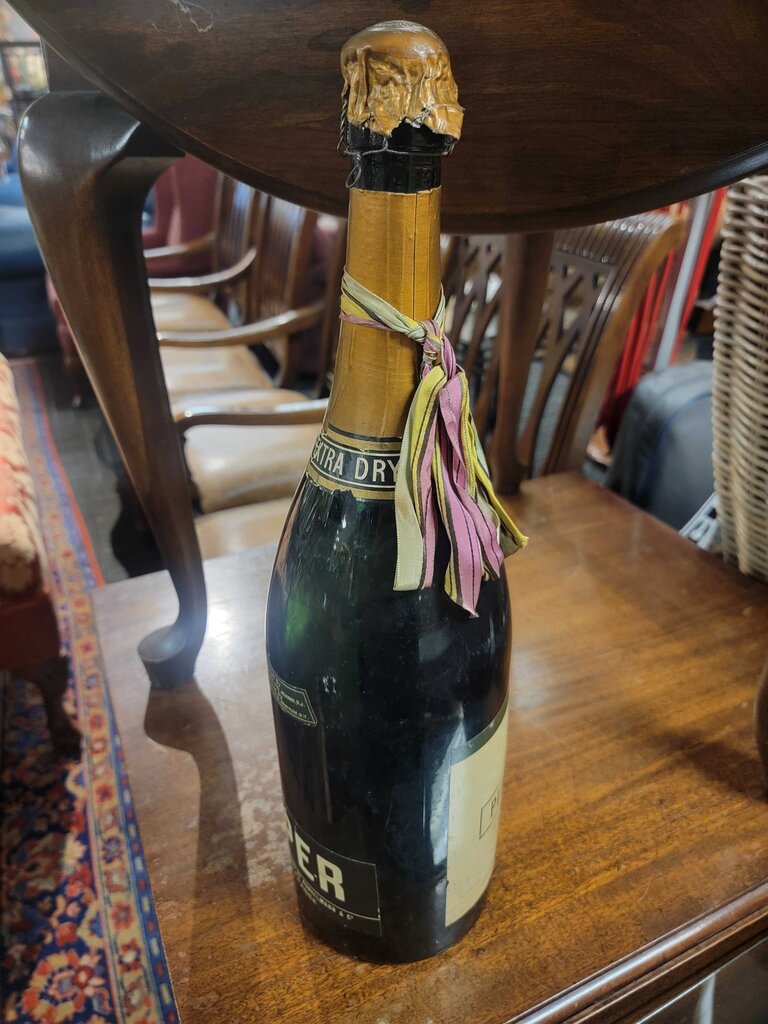 Large Vintage Champagne Bottle