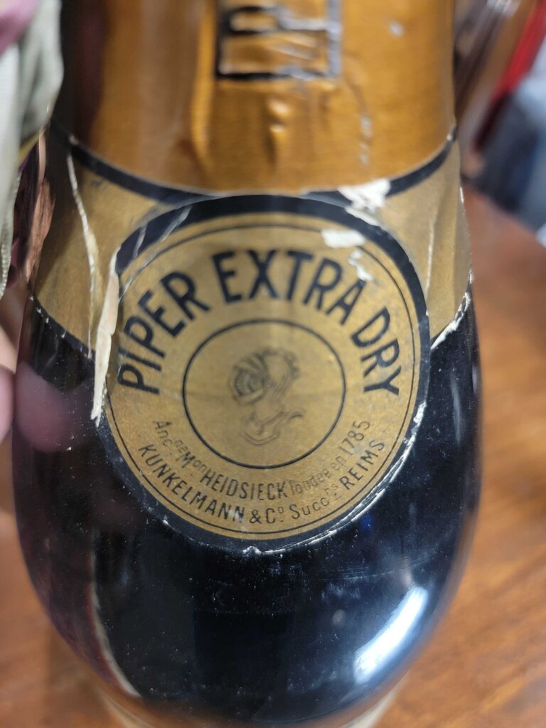 Large Vintage Champagne Bottle