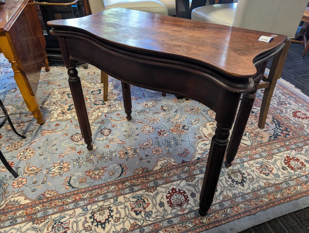 Antique Walnut Flip Top Game Table Circa 1860