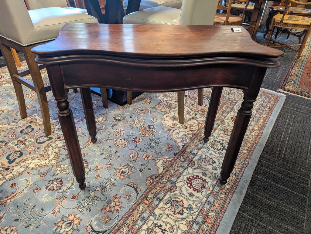 Antique Walnut Flip Top Game Table Circa 1860