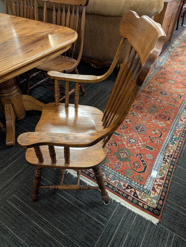 Oak Table With Six Chairs