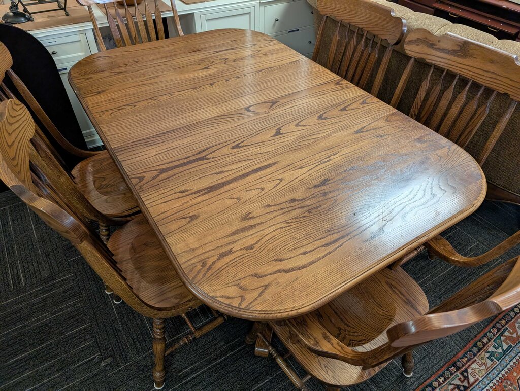Oak Table With Six Chairs