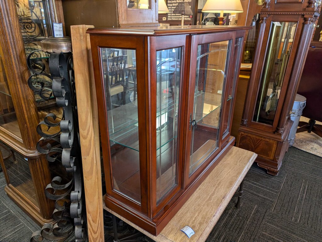 Cherry Finish Display Cabinet
