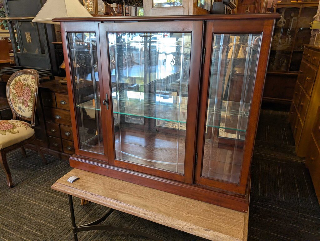 Cherry Finish Display Cabinet