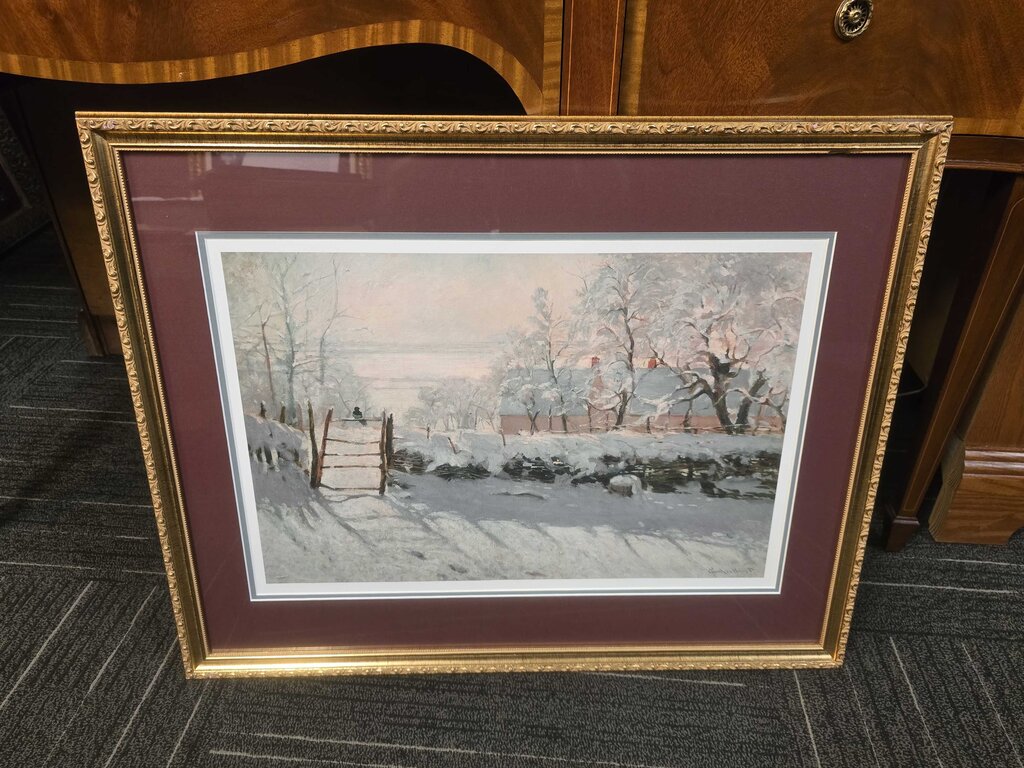 Vintage Print "The Magpie" by Claude Monet