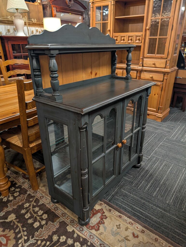 Farmhouse Style Server/Curio Cabinet By Broyhill