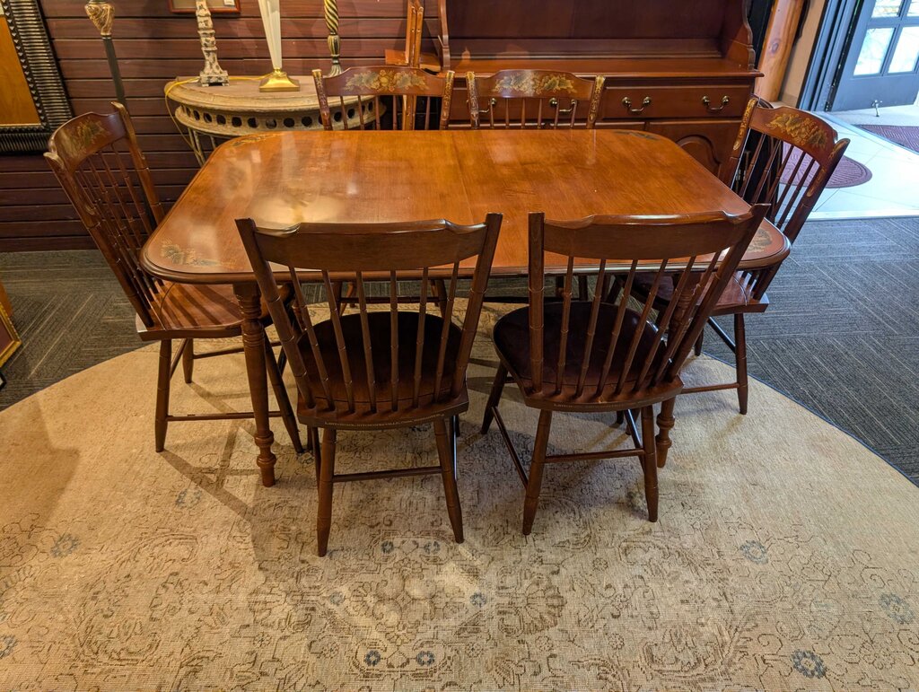 Hitchcock Table With Six Chairs