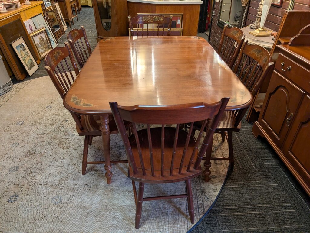 Hitchcock Table With Six Chairs
