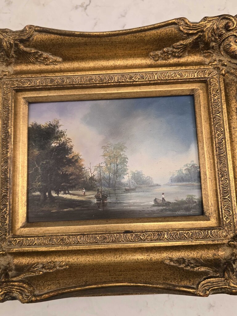 Oil Painting by Ebenhardt, Minature Landscape