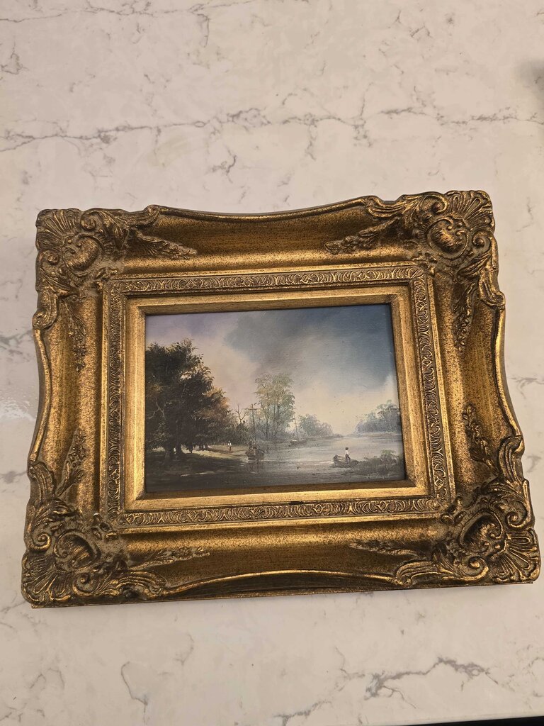 Oil Painting by Ebenhardt, Minature Landscape
