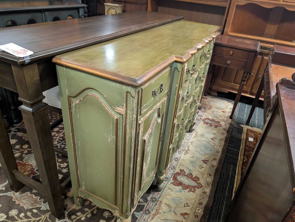 Distressed French Provincial Sideboard