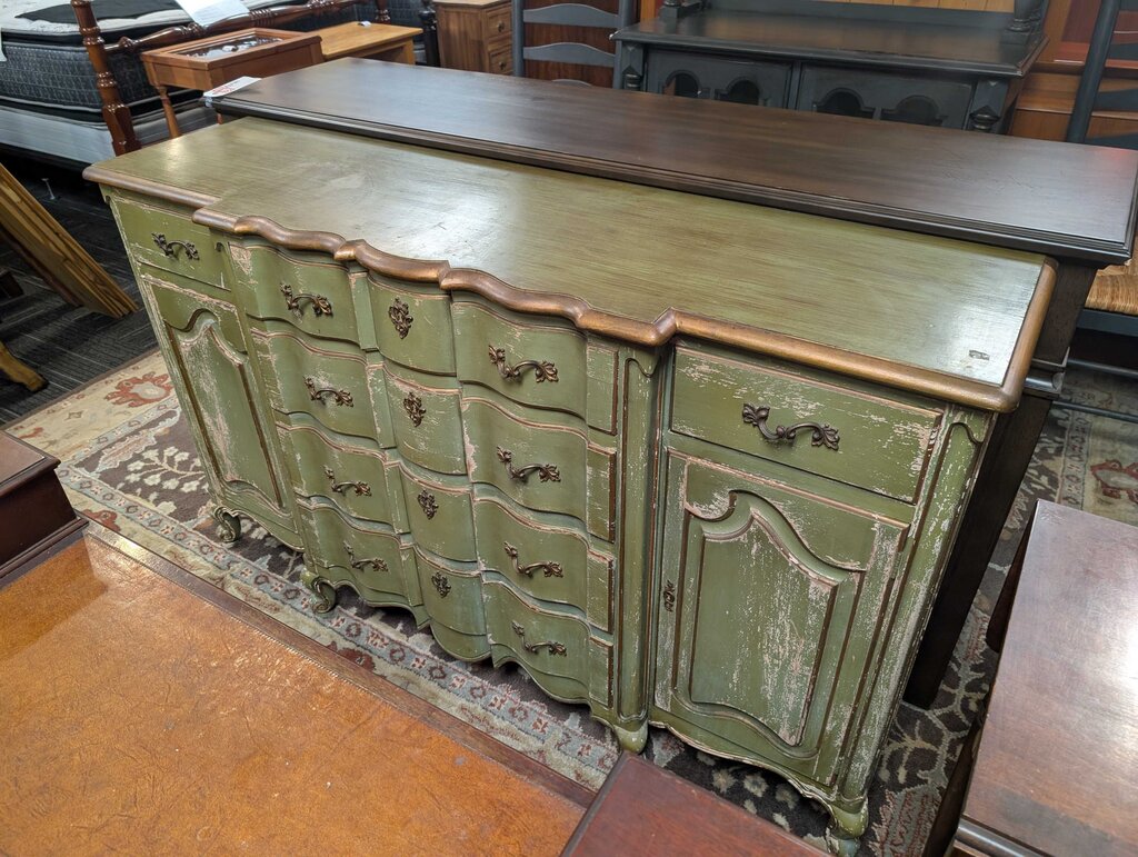Distressed French Provincial Sideboard
