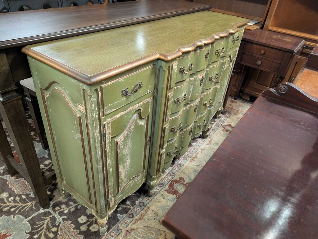 Distressed French Provincial Sideboard