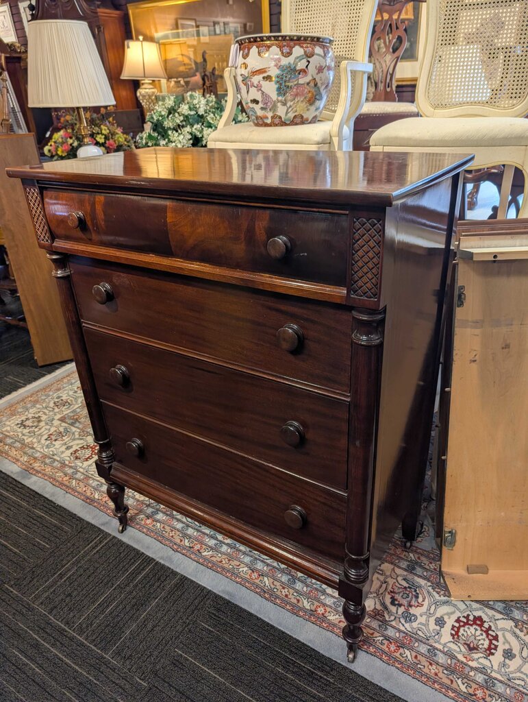 Vintage Mahogany Four Drawer Chest