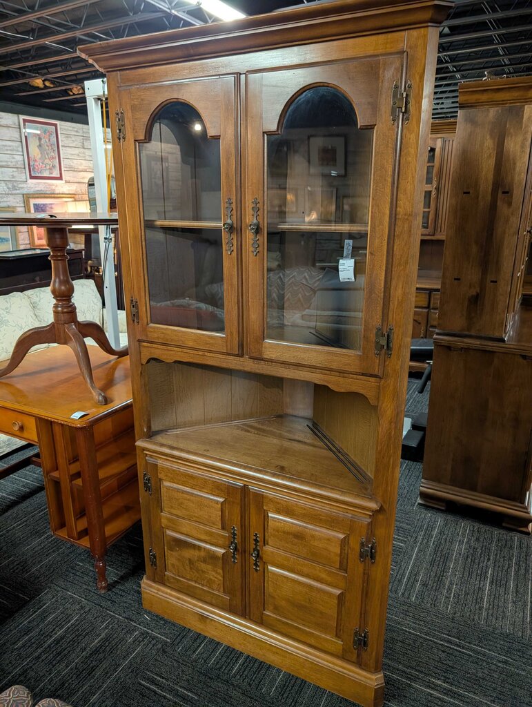 Solid Maple Corner Cabinet