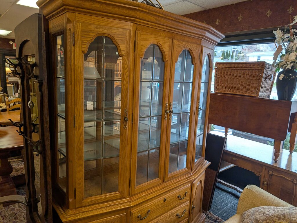 Oak China Cabinet By Sumter