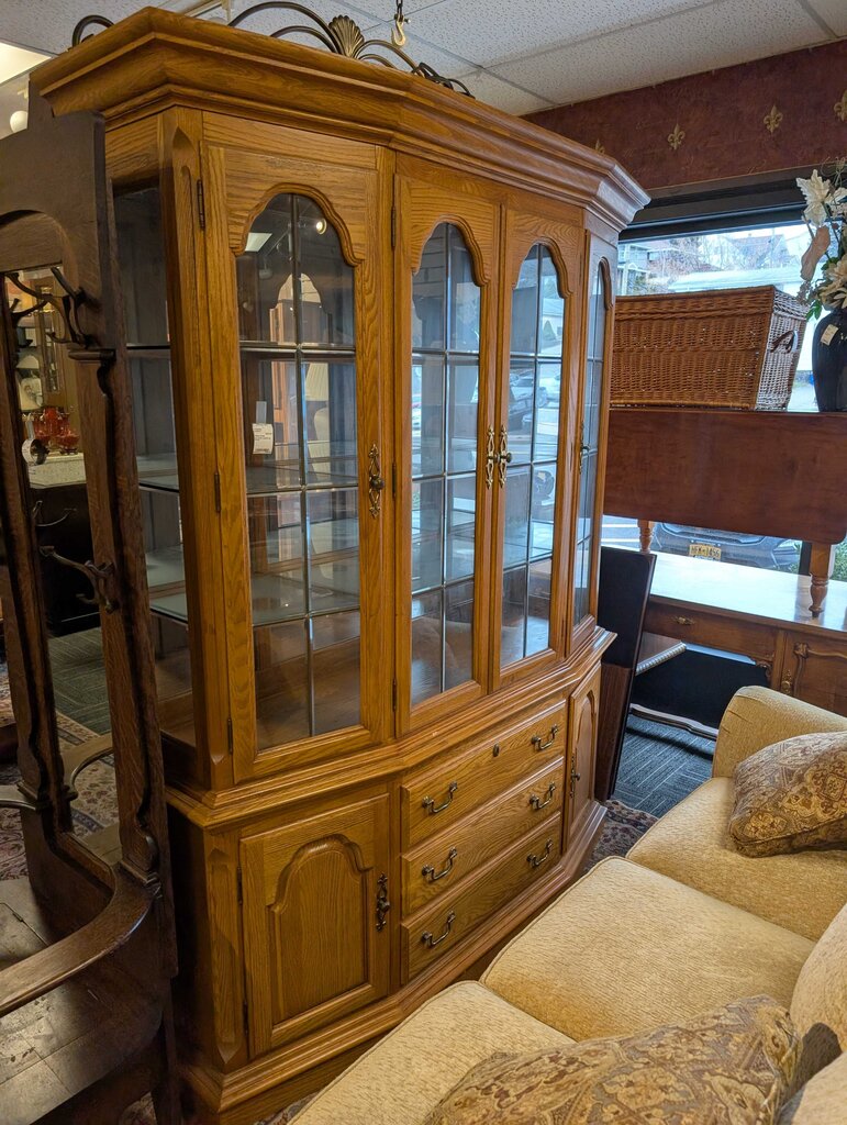 Oak China Cabinet By Sumter