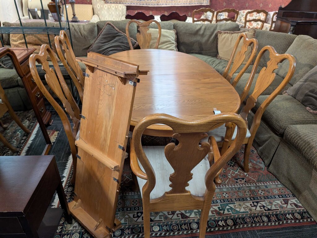 Oak Table With Six Chairs By Sumter
