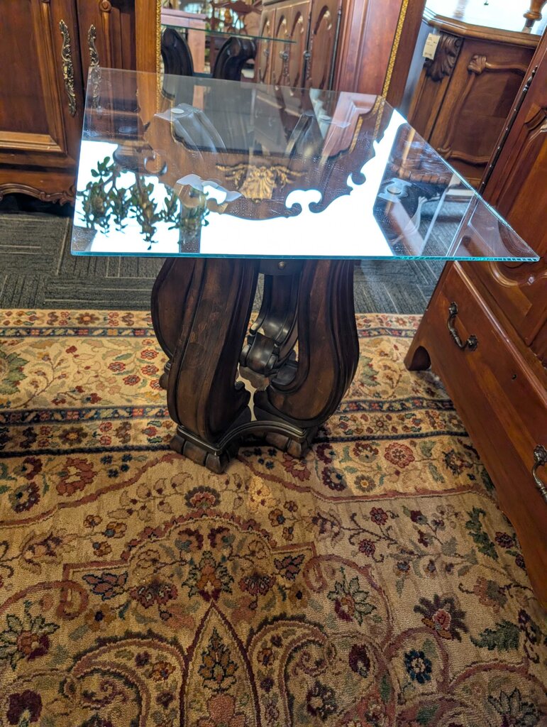 Modern Glass Top Side Table