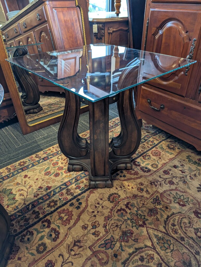 Modern Glass Top Side Table