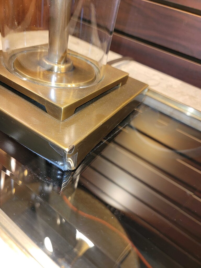 Pair Of Restoration Hardware Lamps w/ Pierced Metal Shades