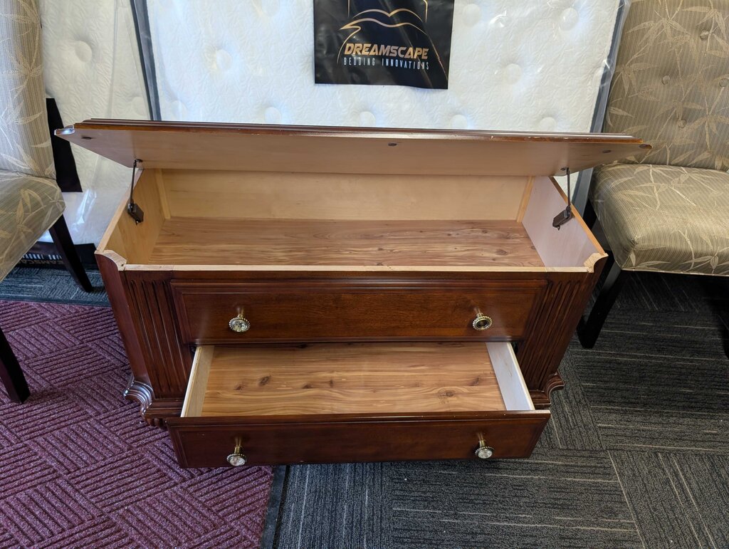 Mahogany Finish Blanket Chest
