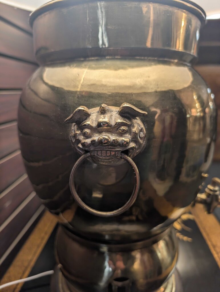 Neoclassical Samovar Lamp w/ Dragon Handles