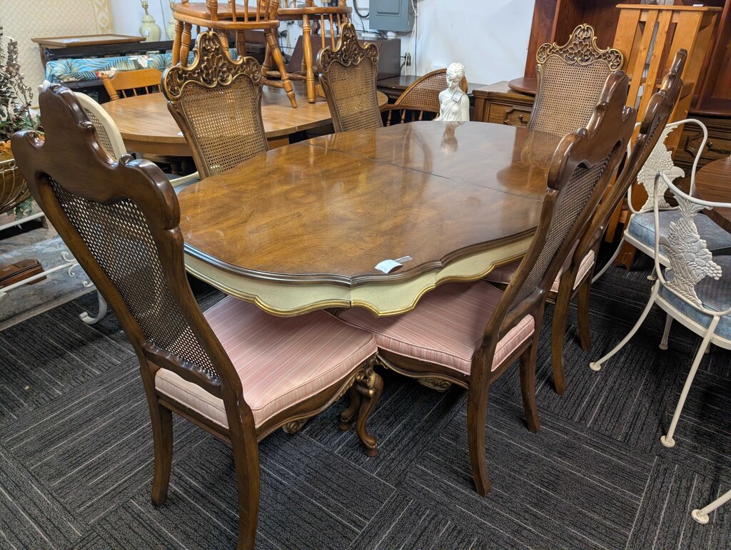 French Table With Six Chairs