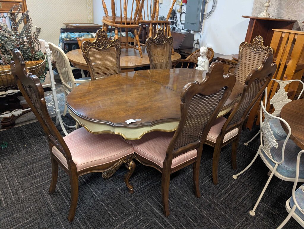 French Table With Six Chairs