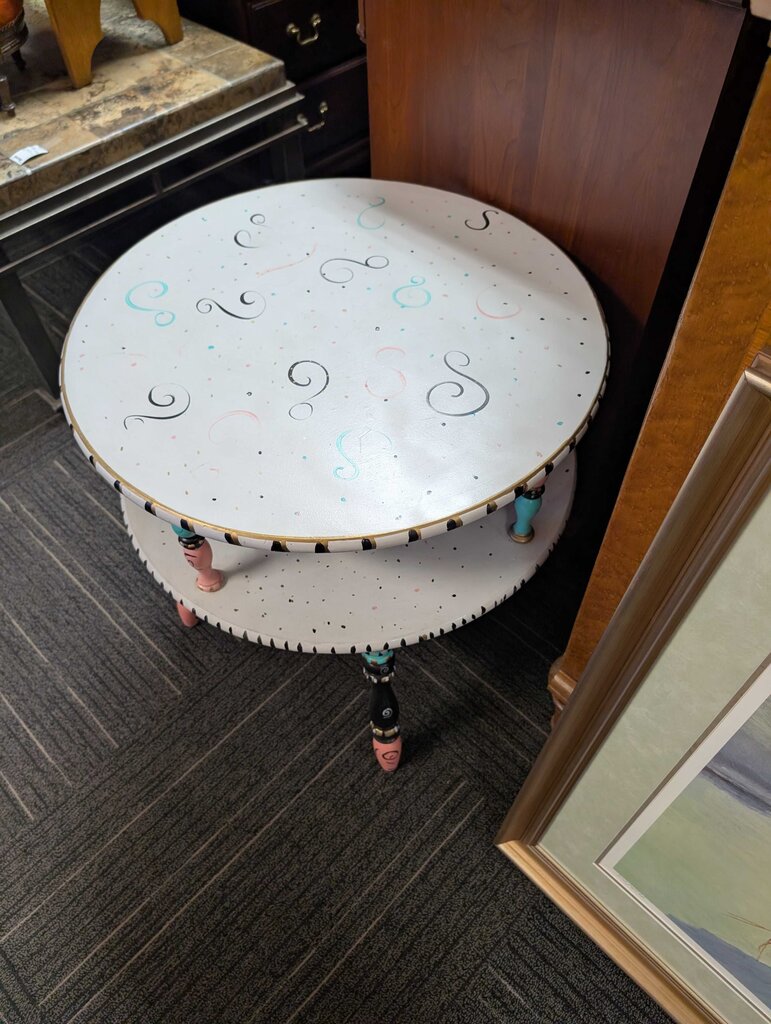 Paint Decorated Side Table