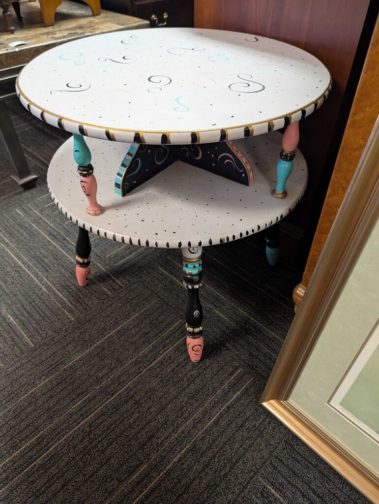 Paint Decorated Side Table