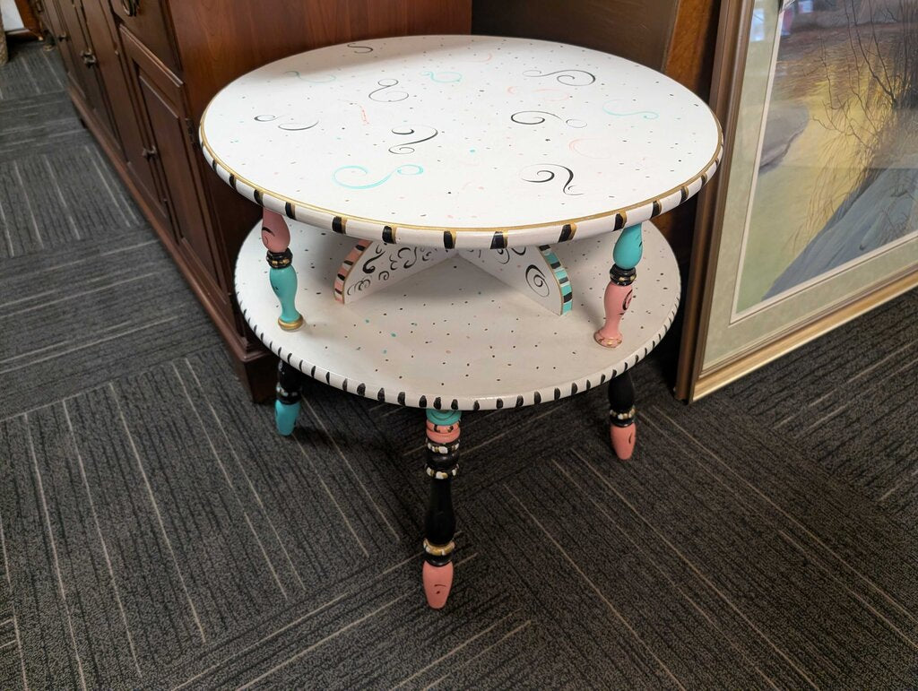 Paint Decorated Side Table