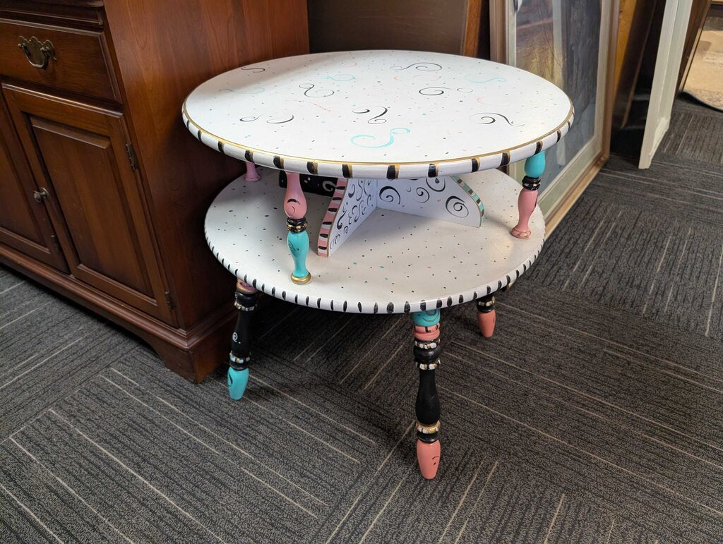 Paint Decorated Side Table