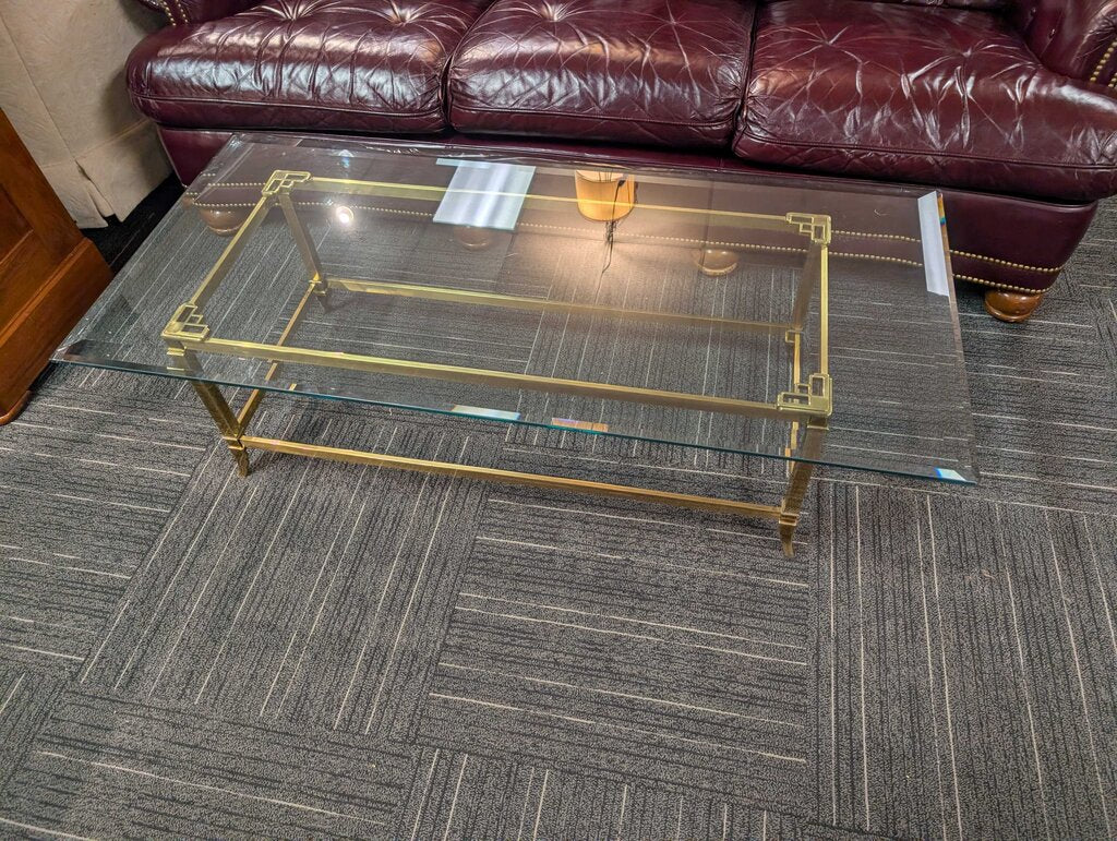 Contemporary Glass Top Coffee Table