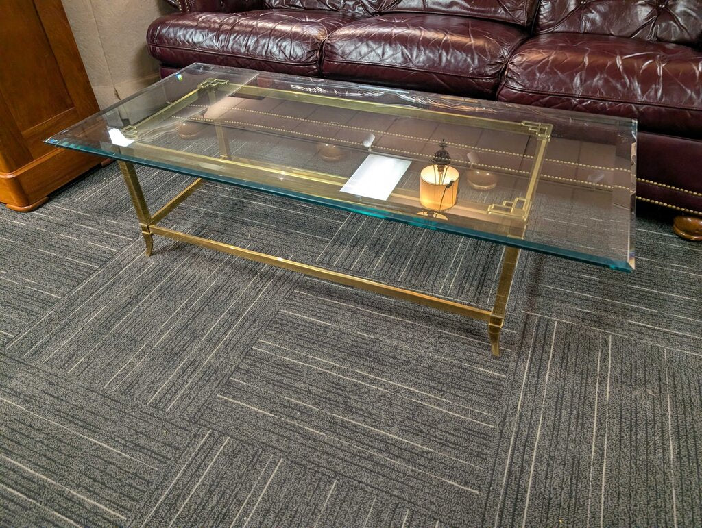 Contemporary Glass Top Coffee Table