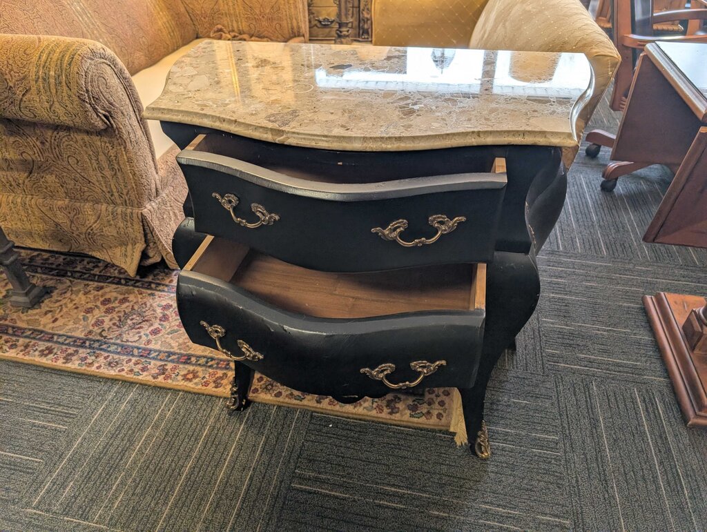 Bombay Style Granite Top Chest as is