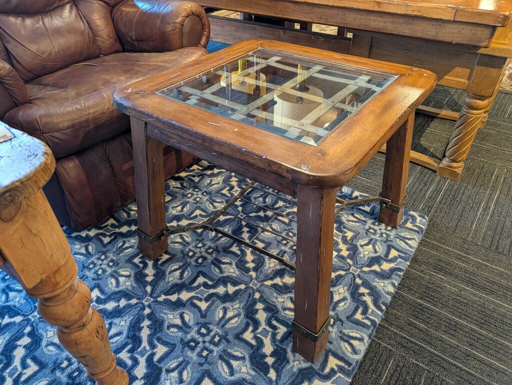 Glass Top Side Table