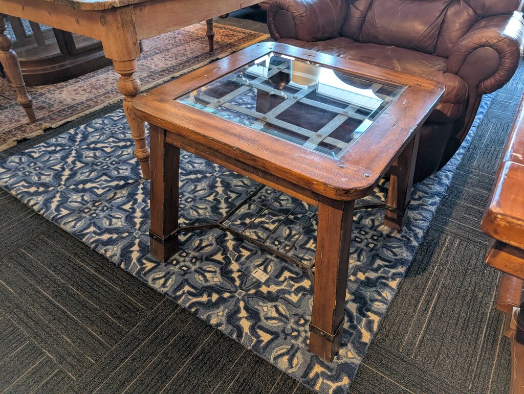 Glass Top Side Table