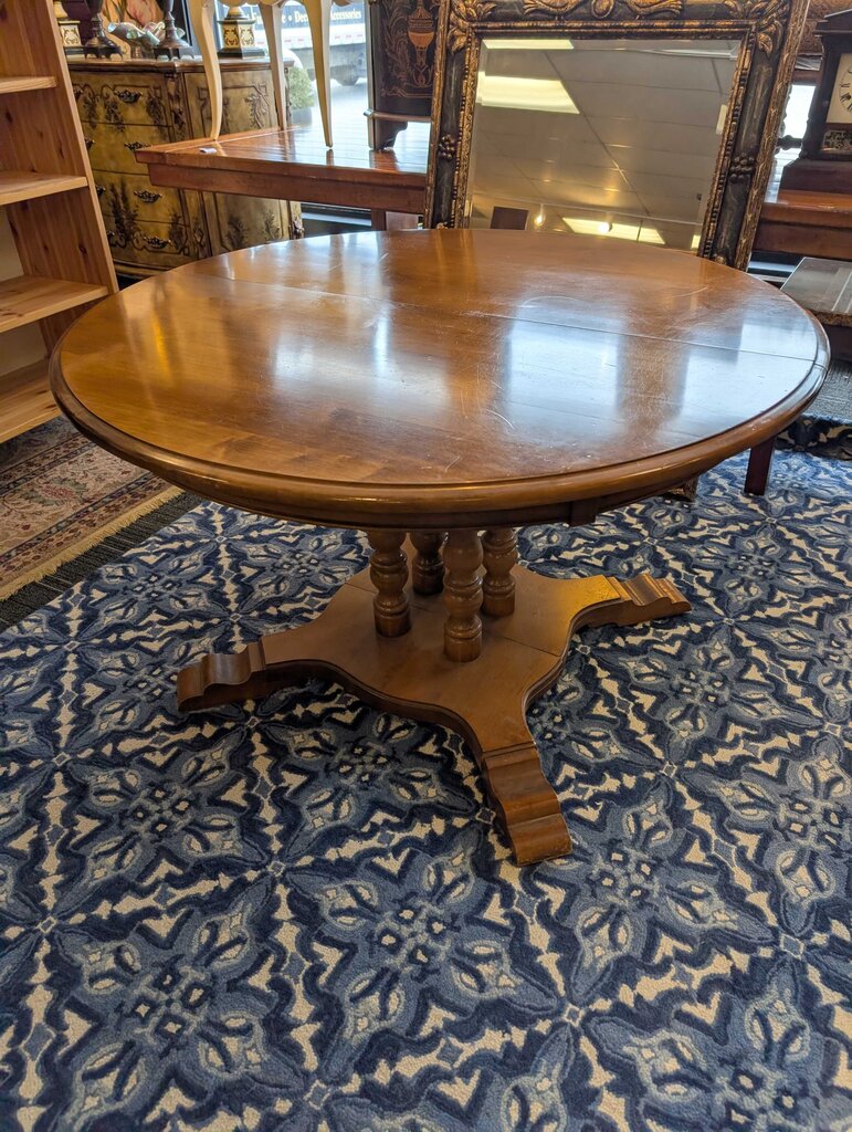Maple Table With Pedestal Base