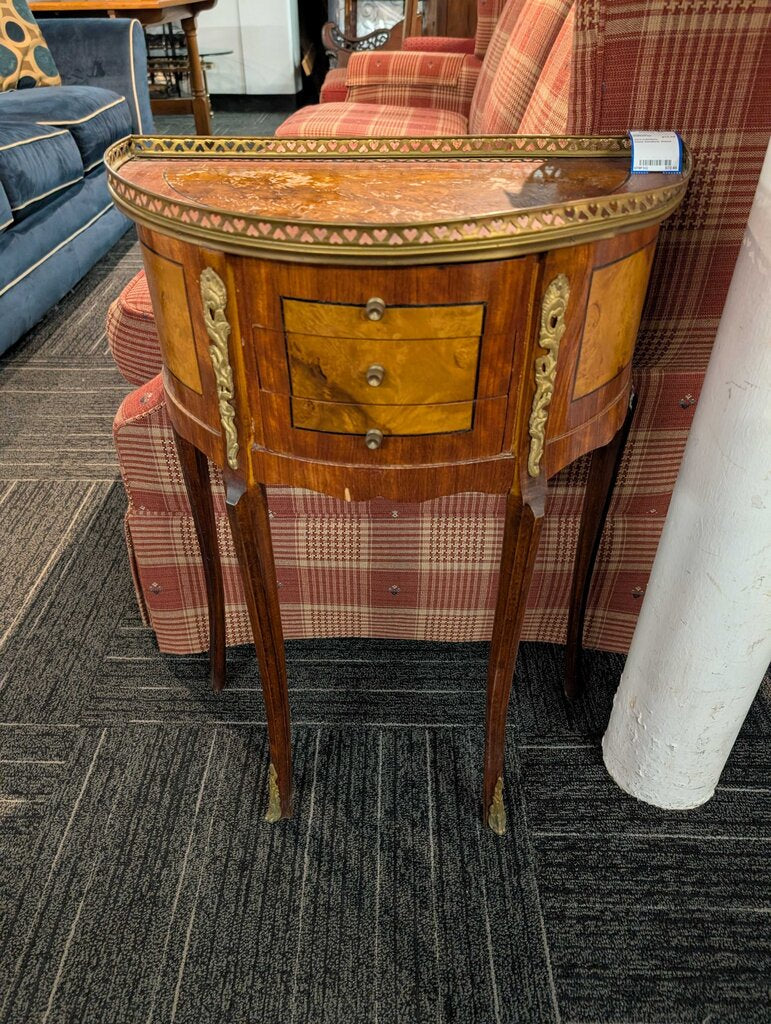 Inlaid Demilune Stand