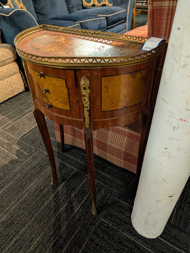 Inlaid Demilune Stand