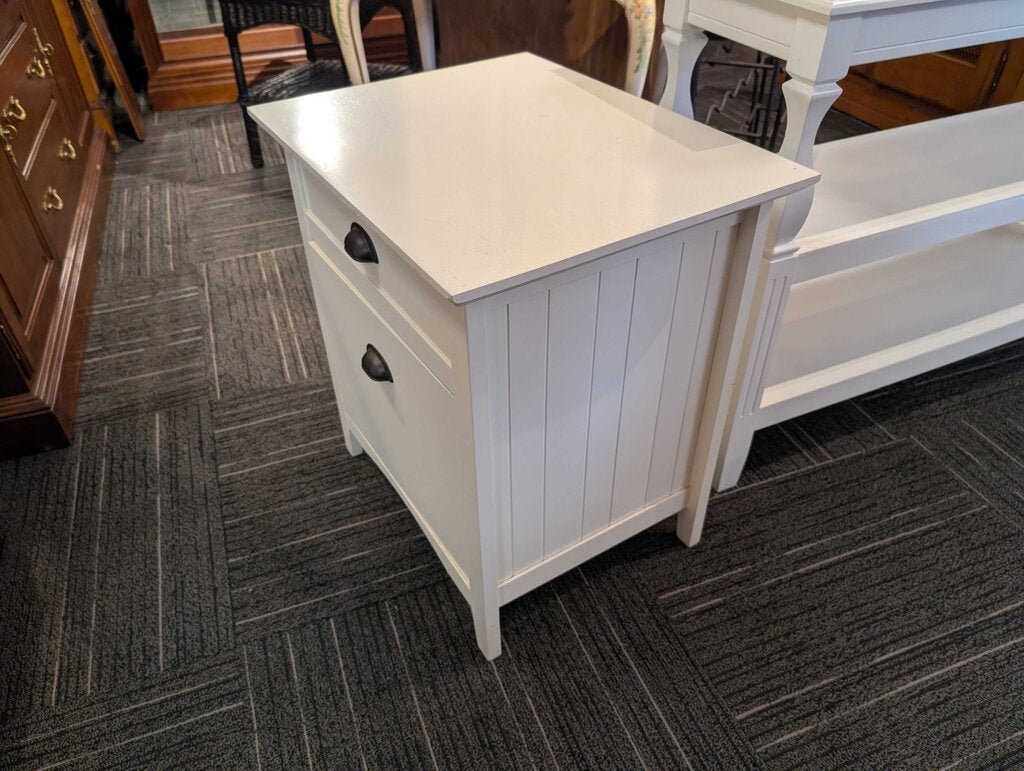 Modern Side Table With File Drawer