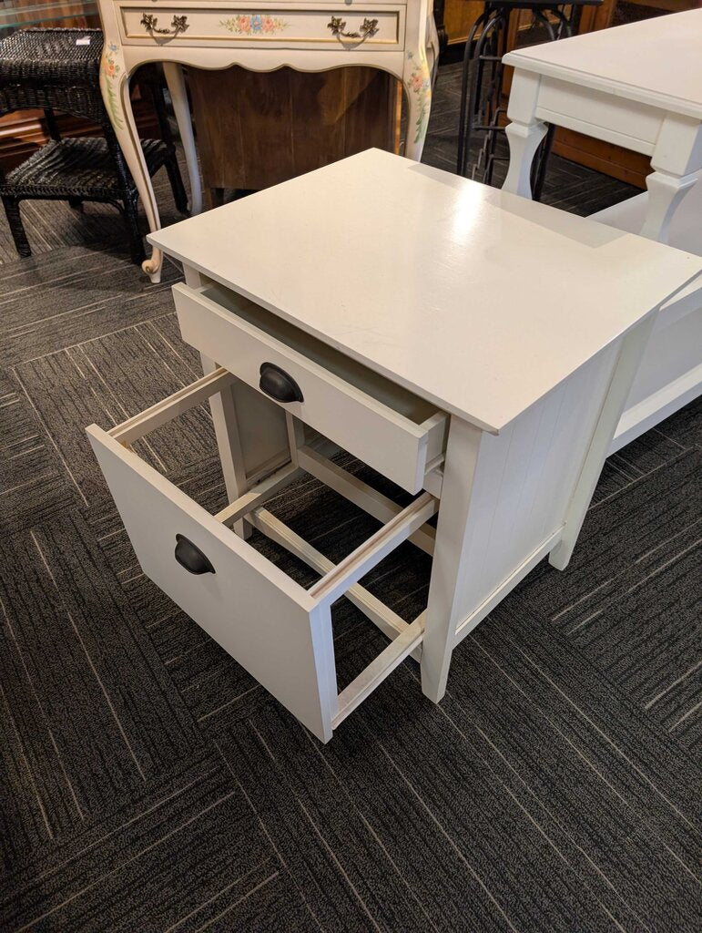 Modern Side Table With File Drawer