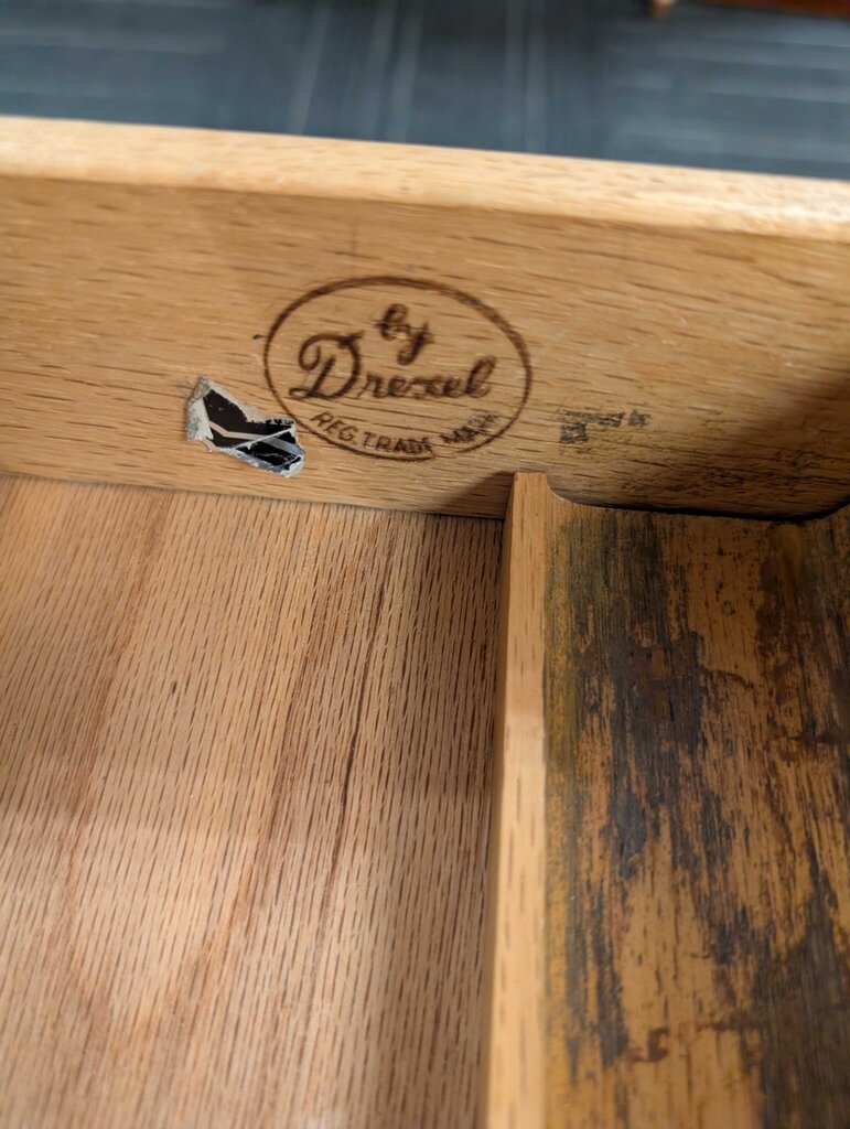 Vintage Campaign Style Desk By Drexel